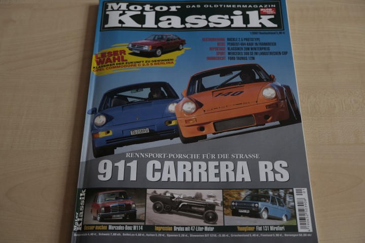 Deckblatt Motor Klassik (01/2007)